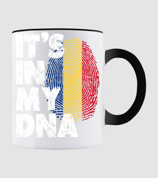 its in my dna model negru pe tricou