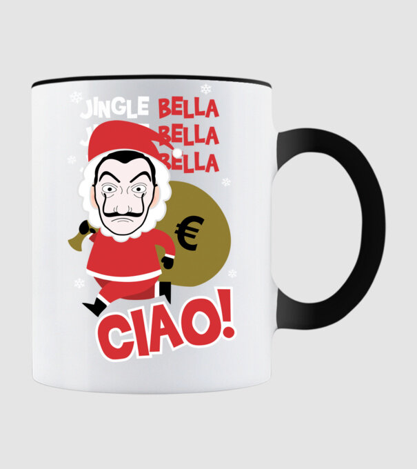 jingle bella christmas la casa de papel model negru pe tricou