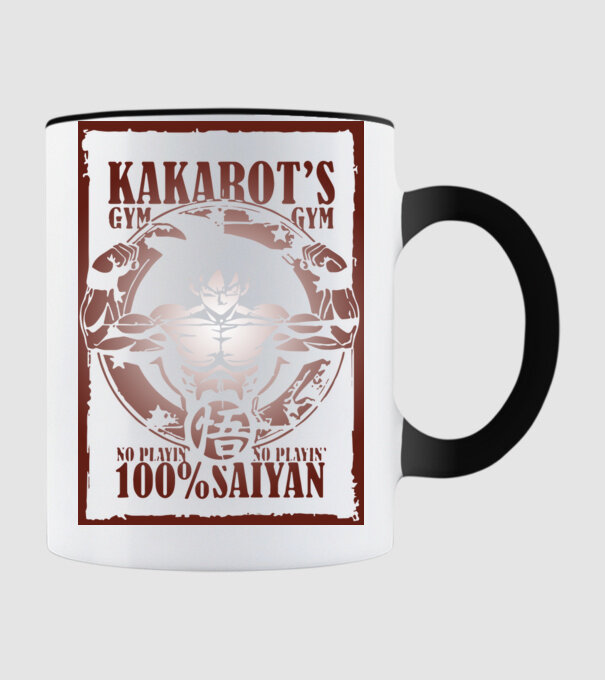 kakarots gym dragonball model negru pe tricou