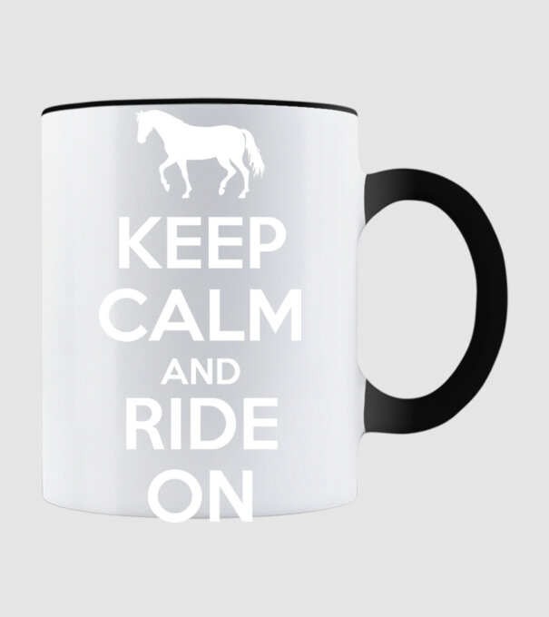 keep calm model negru pe tricou
