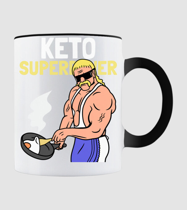 KETO SUPERPOWER model negru pe tricou