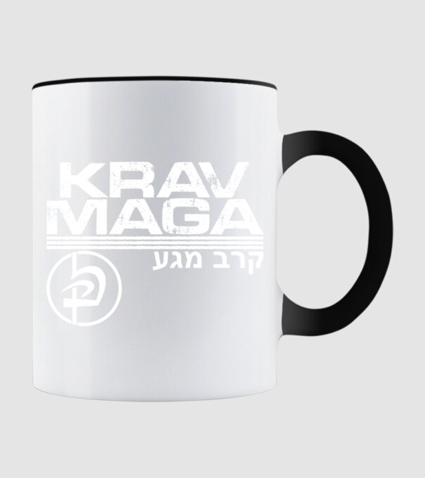 Krav Maga model negru pe tricou