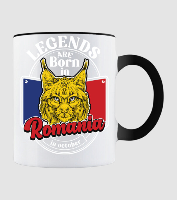 Legends are born in România october model negru pe tricou