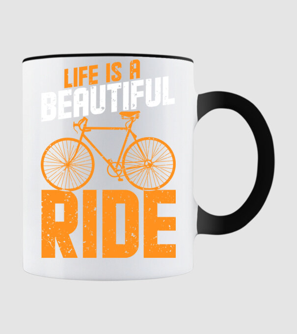 Life is a beautiful ride model negru pe tricou