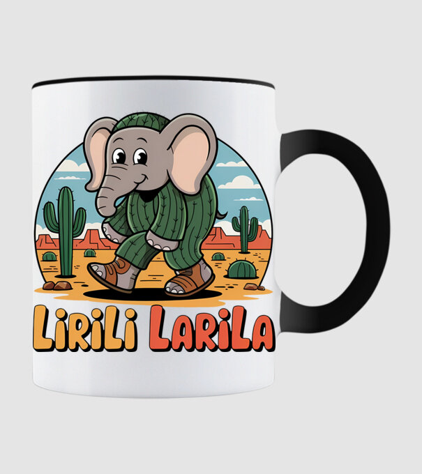 Lirili Larila model negru pe tricou
