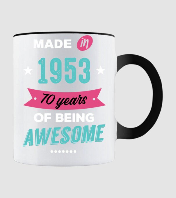 MADE IN 1953 model negru pe tricou