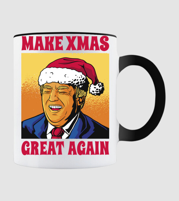 Make Xmas great again model negru pe tricou