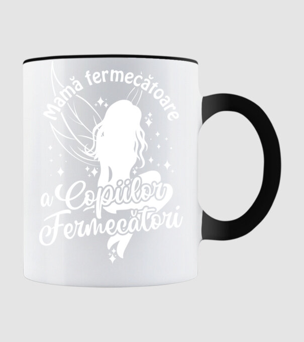 Mamă fermecătoare a copiilor fermecători model negru pe tricou