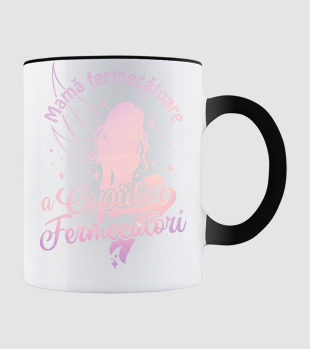 Mamă fermecătoare a copiilor fermecători model negru pe tricou