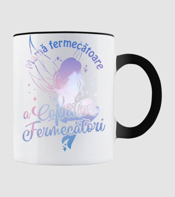 Mamă fermecătoare a copiilor fermecători model negru pe tricou