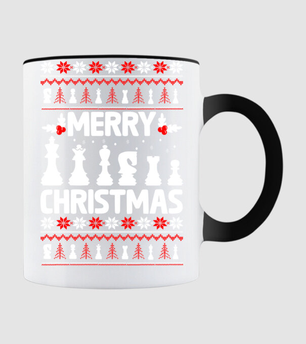 merry chessmass 2 model negru pe tricou