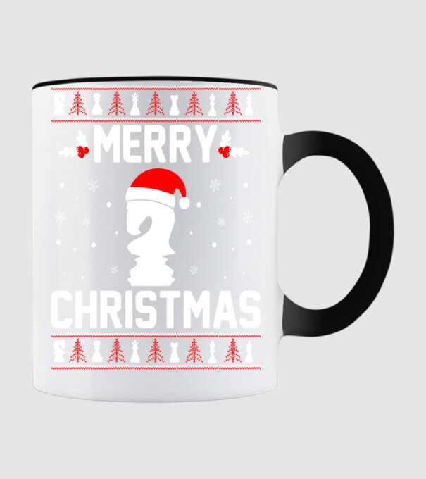 merry chessmass 3 model negru pe tricou