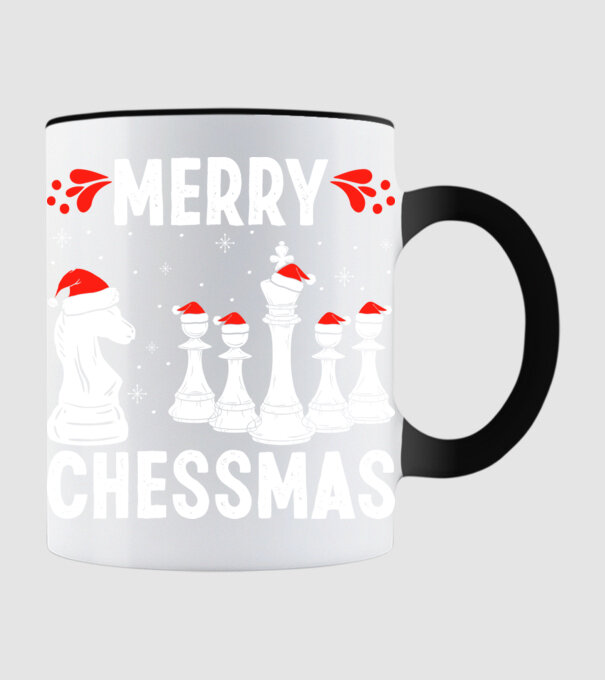 merry chessmass model negru pe tricou