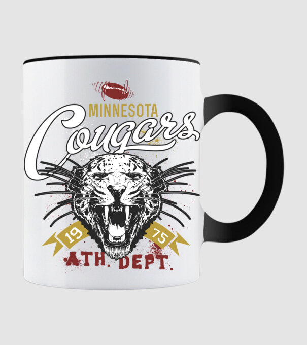 Minesota Cougars model negru pe tricou