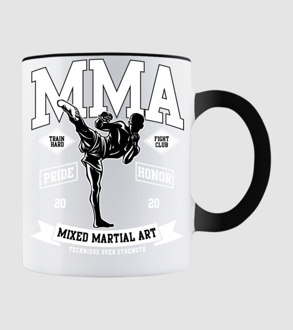 MMA model negru pe tricou