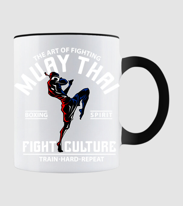 Muay Thai model negru pe tricou