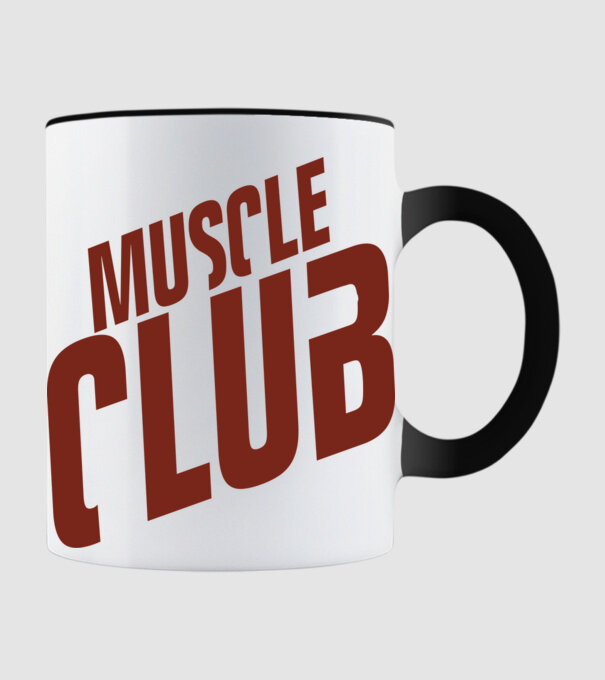 Muscle Club model negru pe tricou