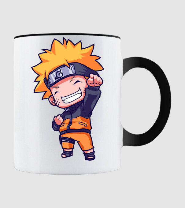 NARUTO model negru pe tricou