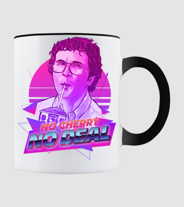 no cherry no deal stranger things model negru pe tricou