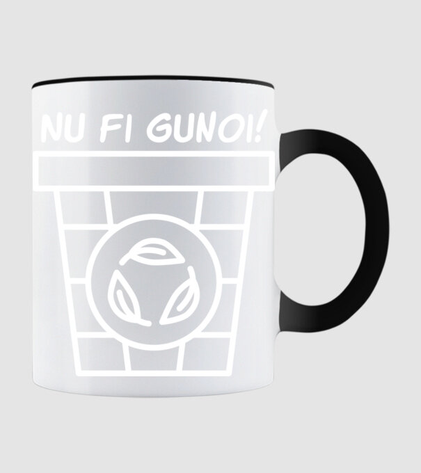 Nu fi gunoi model negru pe tricou