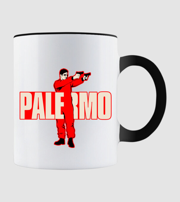 palermo la casa de papel model negru pe tricou