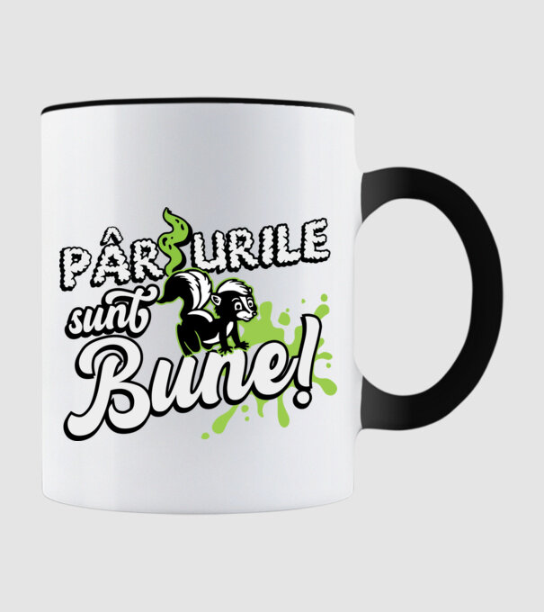 Pârțurile sunt bune model negru pe tricou