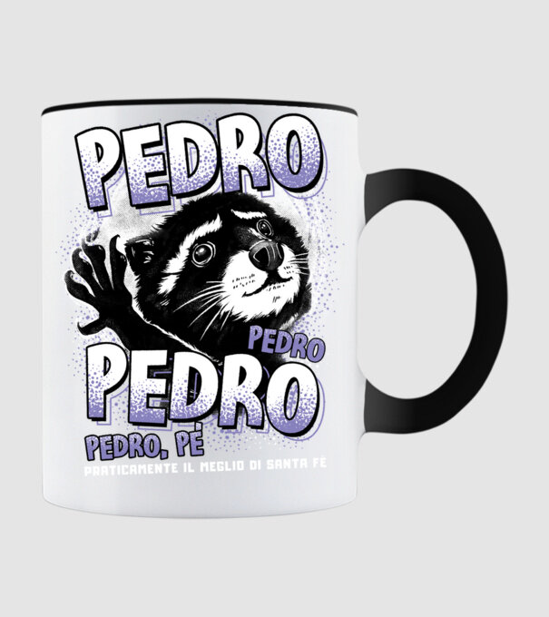 PEDRO PEDRO PEDRO model negru pe tricou