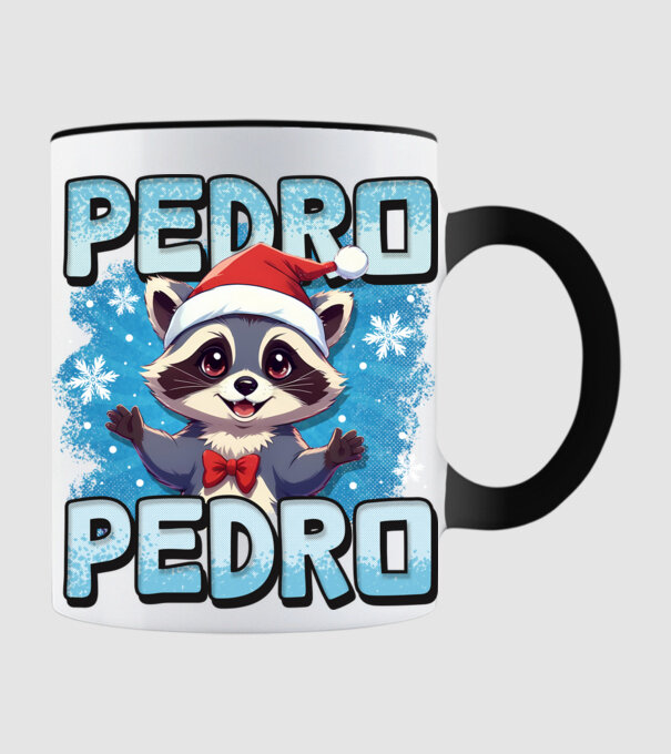 Pedro pedro retro xmas model negru pe tricou