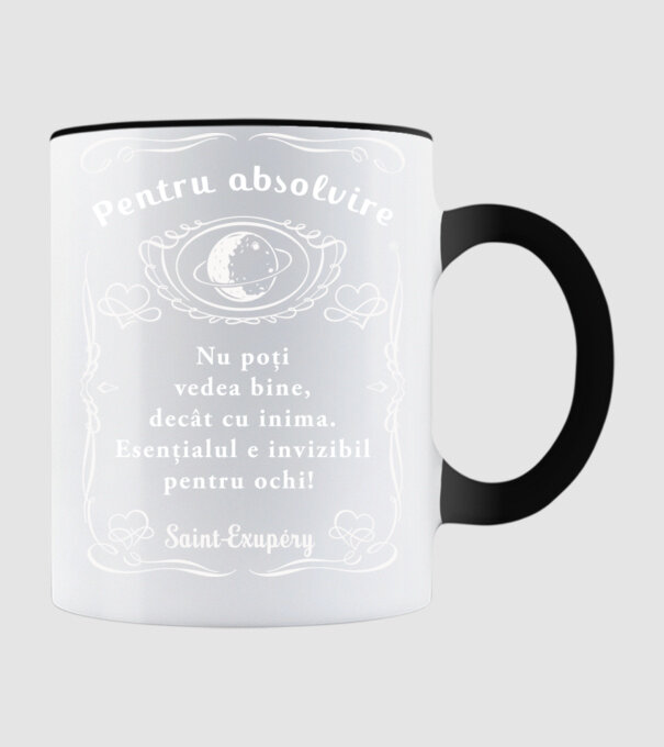 pentru absolvire model negru pe tricou
