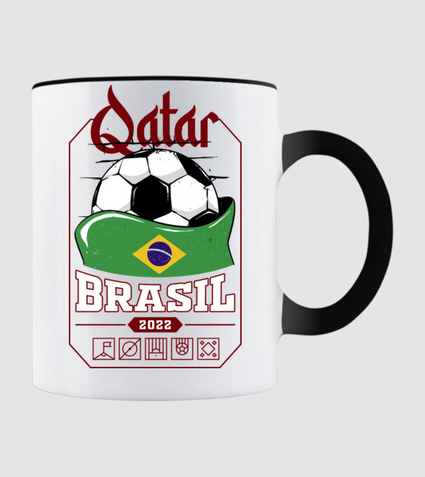 Qatar teams Brasil model negru pe tricou