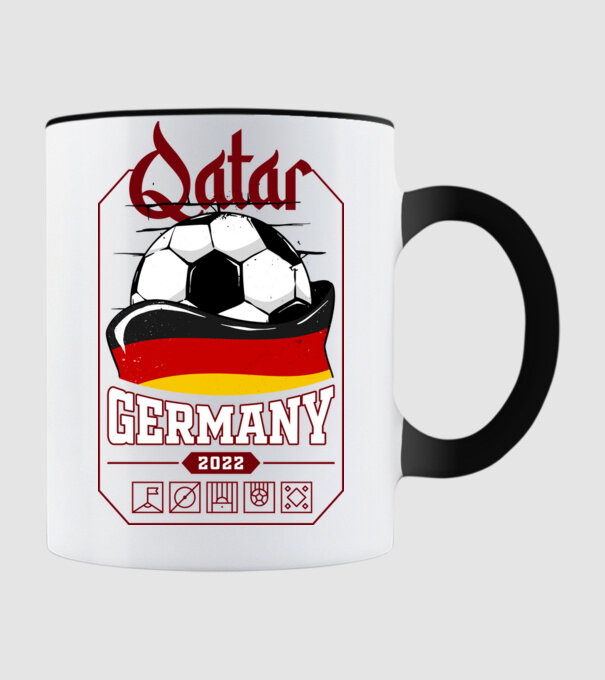 Qatar teams Germany model negru pe tricou