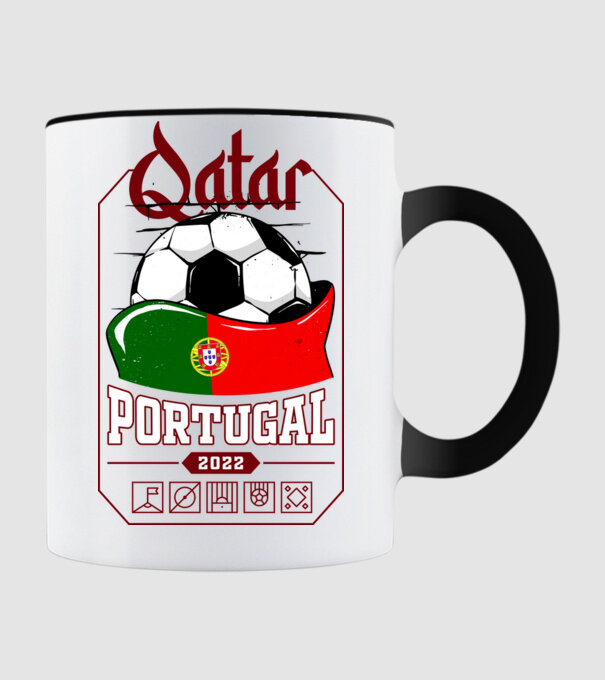 Qatar teams Portugal model negru pe tricou