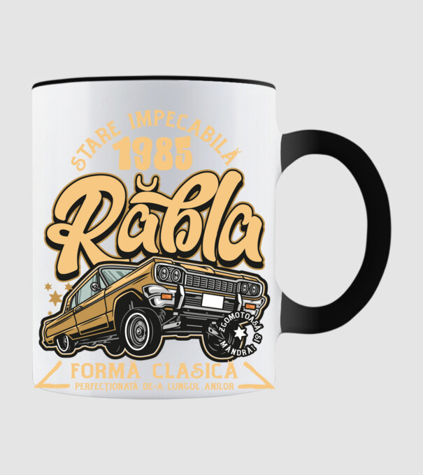 Rablă 1985 model negru pe tricou