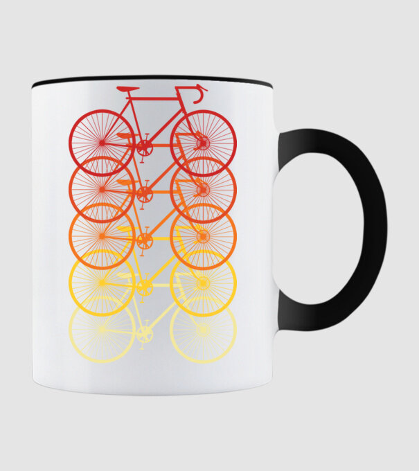 Retro Bike model negru pe tricou