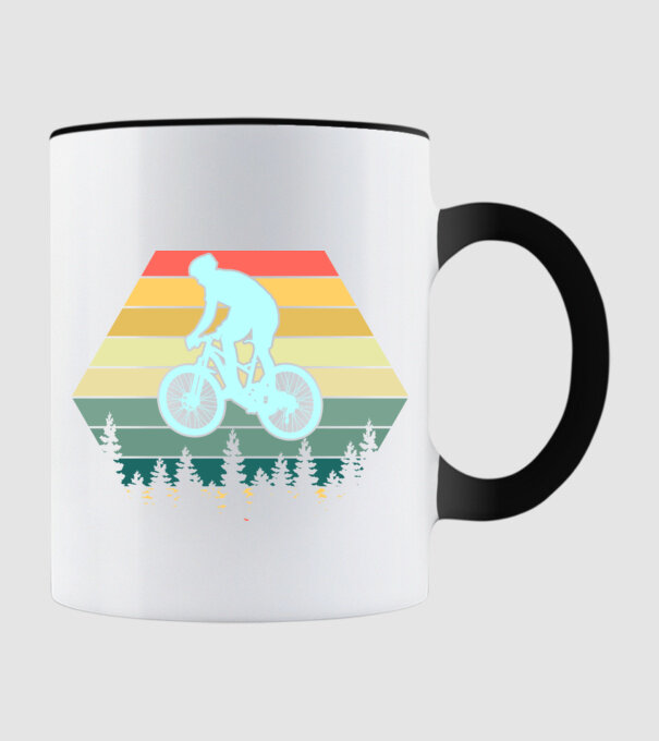 retro mountain bike model negru pe tricou