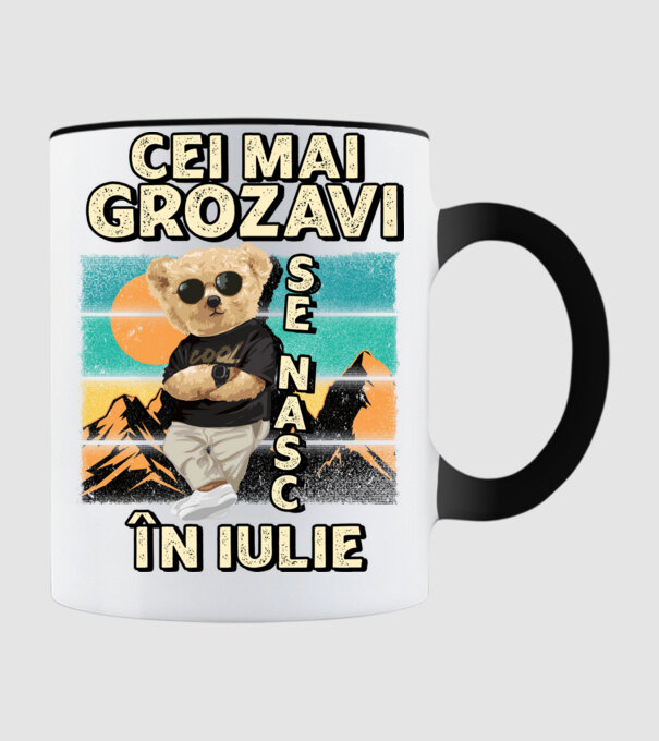 RETRO teddy IULIE model negru pe tricou