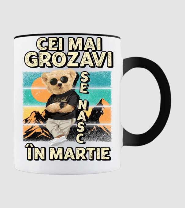 RETRO teddy MARTIE model negru pe tricou