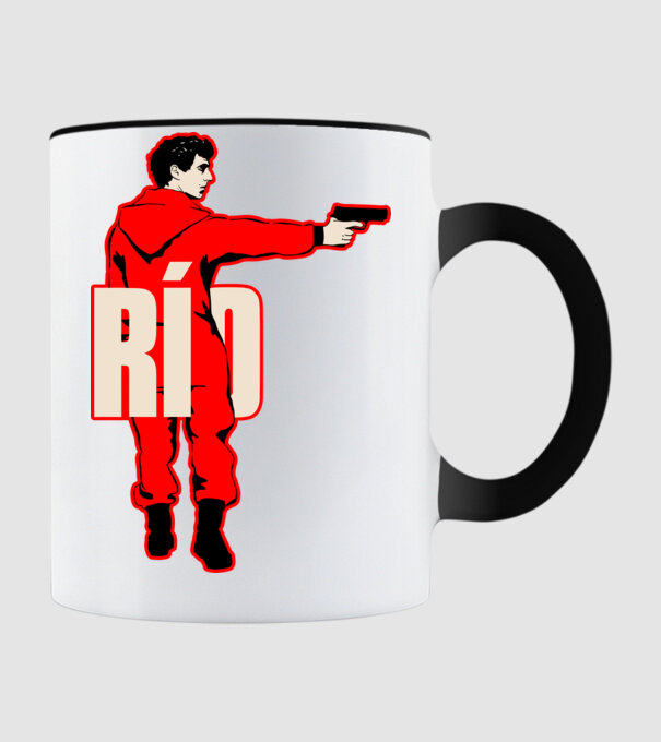 rio la casa de papel model negru pe tricou