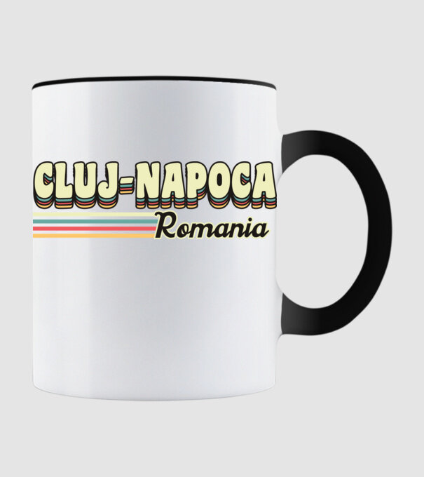România Cluj-Napoca model negru pe tricou