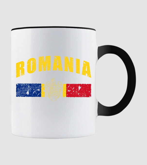 Romania coat of arms model negru pe tricou