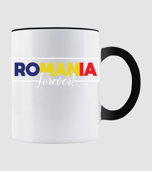Romania forever model negru pe tricou