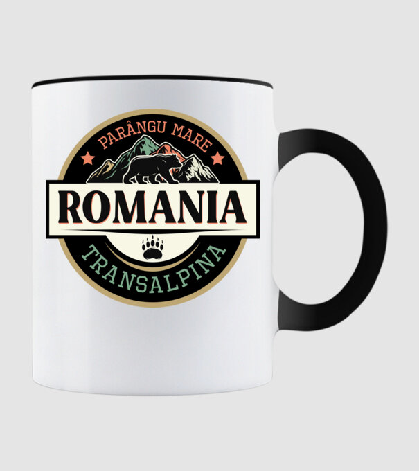 România transalpina model negru pe tricou