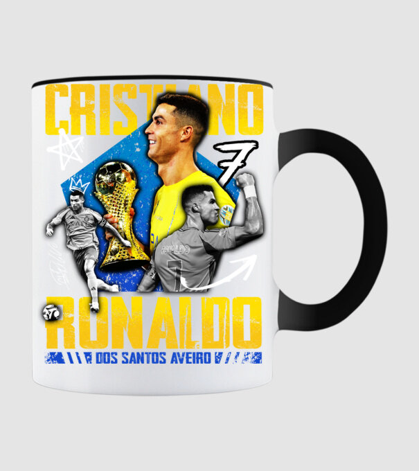 Ronaldo tribute model negru pe tricou