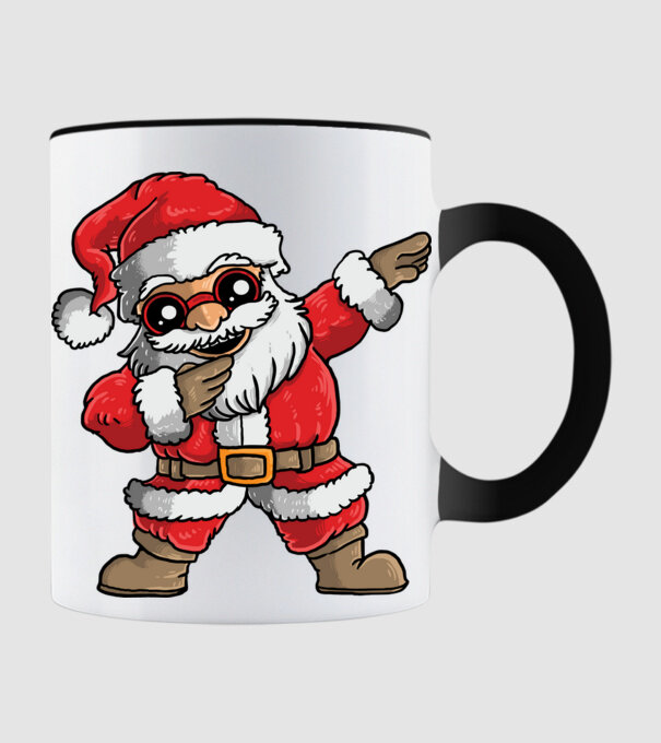 Santa dab model negru pe tricou