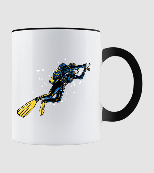 Scuba driver with light model negru pe tricou