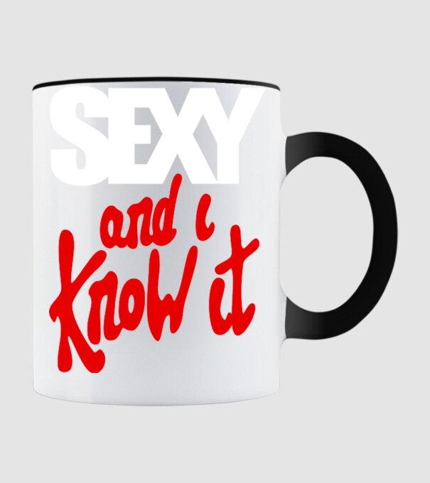 Sexy And I Know It model negru pe tricou