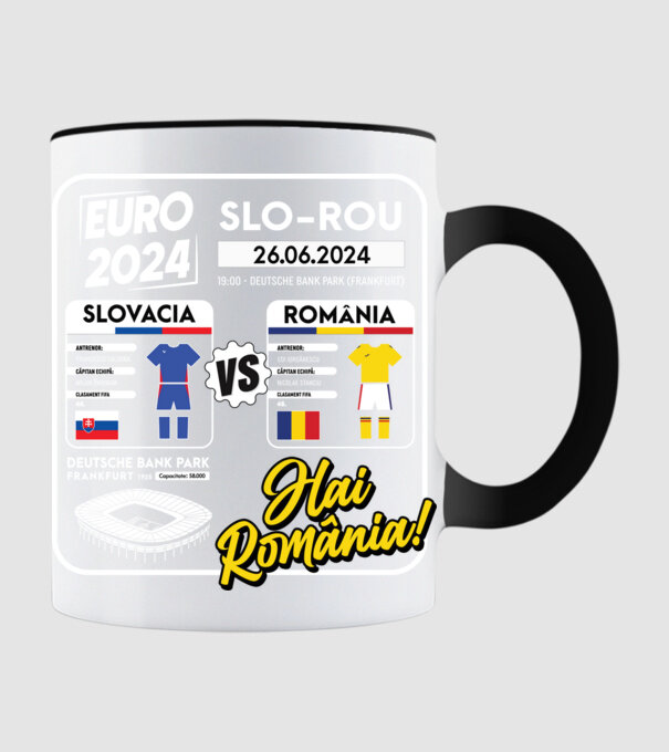 SLO-ROU euro 2024 calendar model negru pe tricou