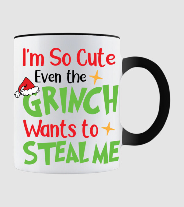 So cute Grinch model negru pe tricou