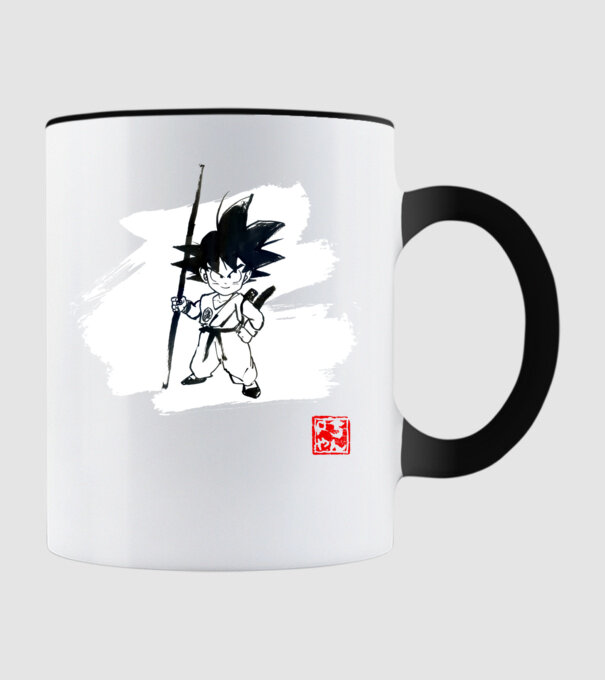 son goku art model negru pe tricou
