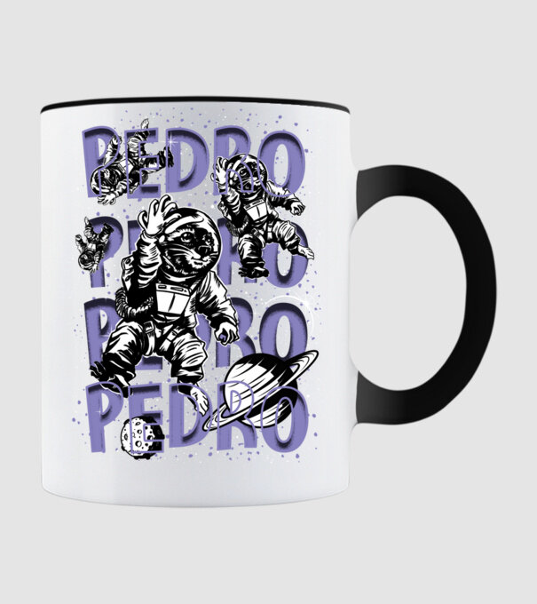 SPACE PEDRO model negru pe tricou